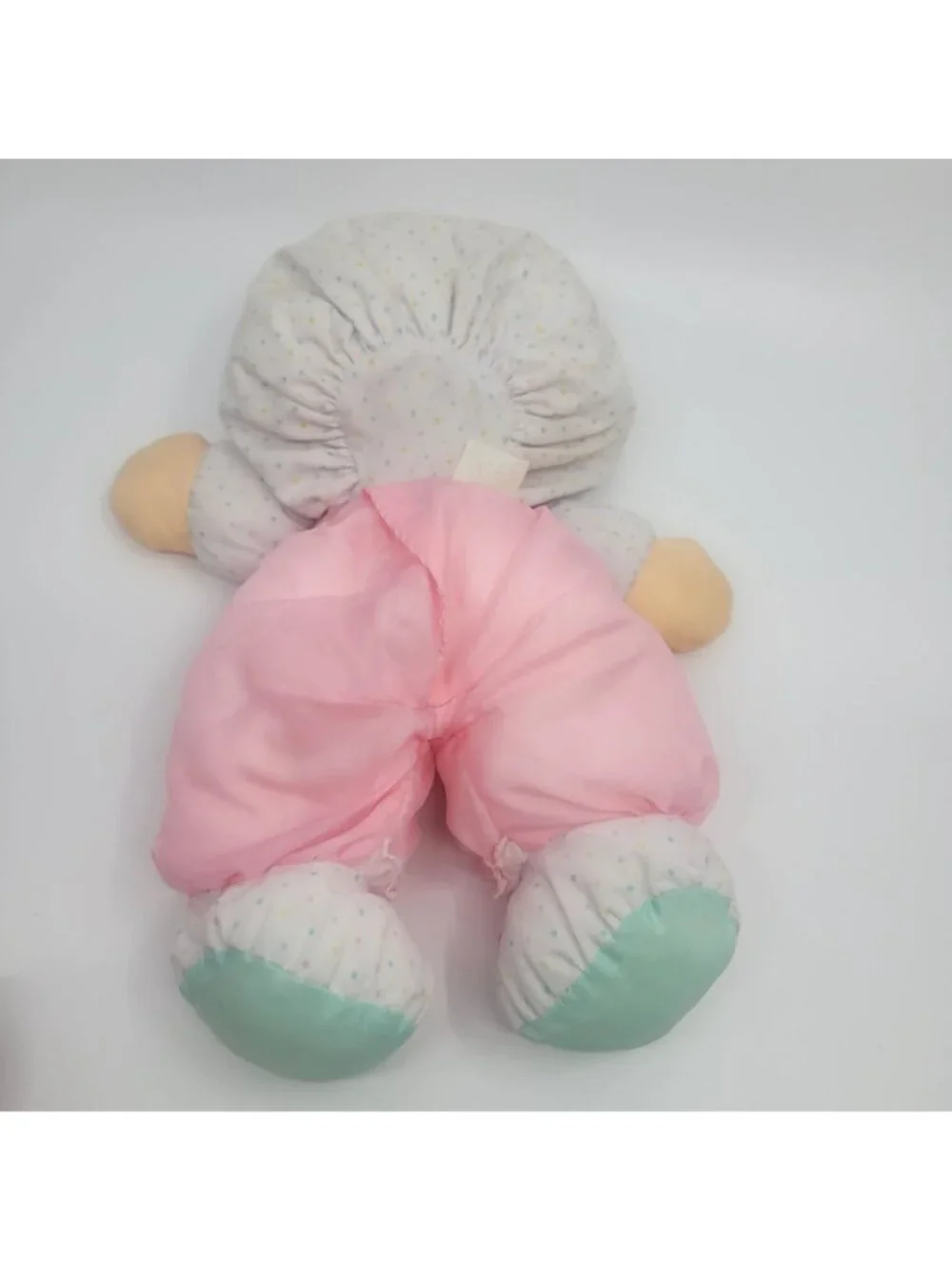 Vintage 1990 Fisher Price Merri Puffalump Kids Pink Baby Doll Polka Dot Blonde